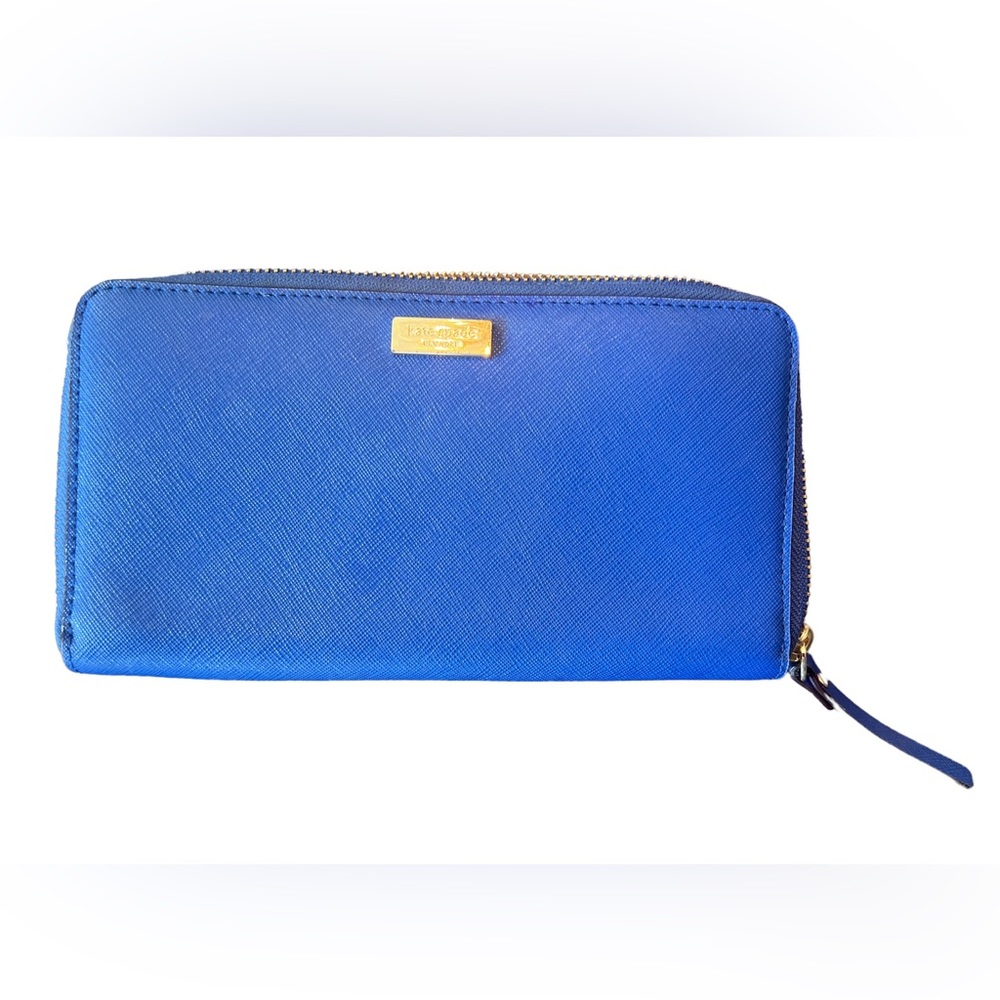 Kate Spade Wallet Blue Cobalt Zip Around
